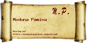 Moduna Pamina névjegykártya
